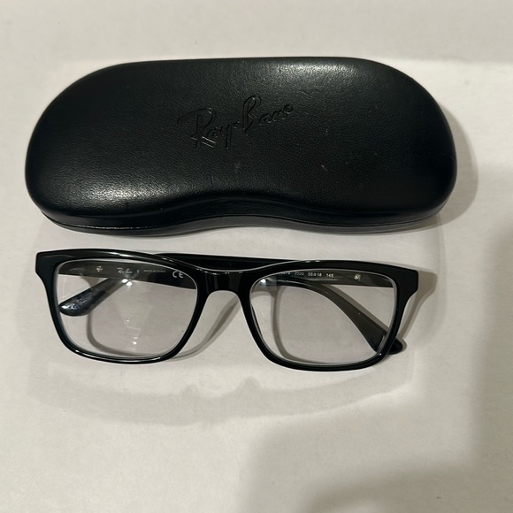 Unisex Ray Ban black frames RB 5279 2000 5518 145 eyeglasses frame with case - Picture 1 of 12